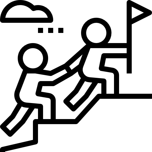 Icône de collaboration et d’entraide